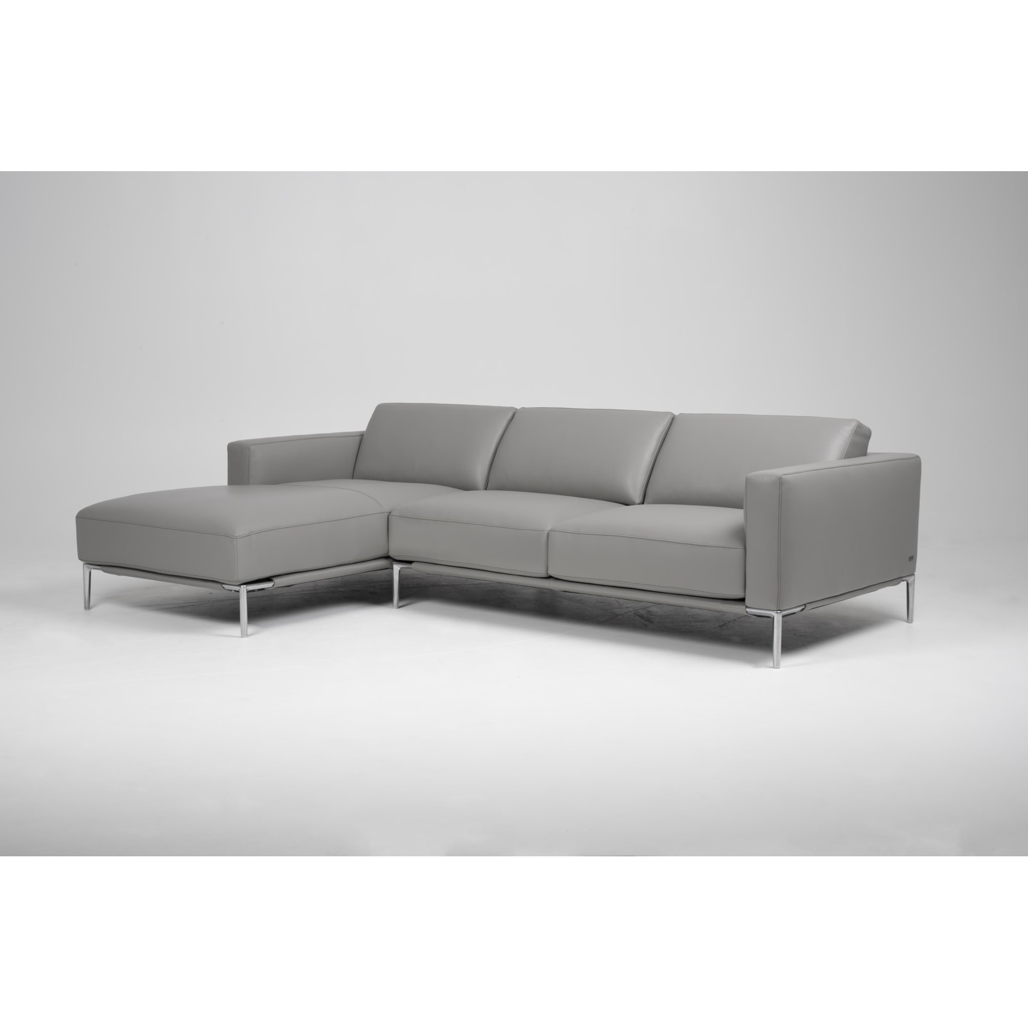 American Leather London LDOSCHRA+LVSLA Contemporary Sofa with Chaise and Metal Legs Baer's